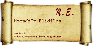 Mocsár Eliána névjegykártya